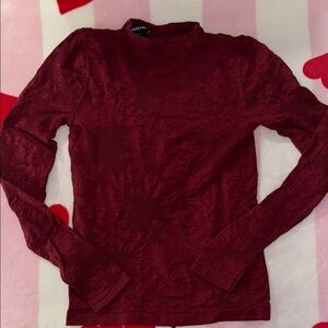 Bebe Women's Red Lace Top